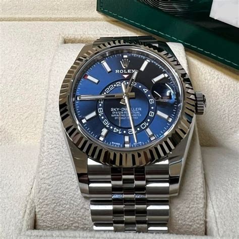 rolex sky dweller blue for sale